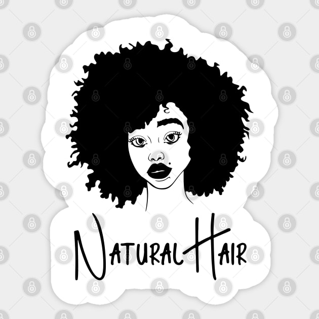 Natural Hair Black Woman, Black Girl, Black History Sticker by UrbanLifeApparel